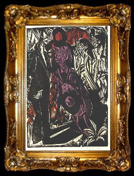 framed  Ernst Ludwig Kirchner The selling of the shadow, ta009-2